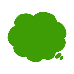 Fototapeta premium Thinking Bubble Icon Illustration / 黒い思考吹き出しアイコンイラスト 
