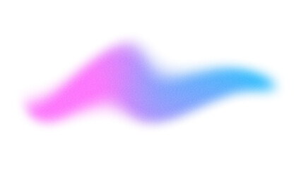 Soft pink and blue waves with noise and grainy texture. Abstract aesthetic element with transparent background