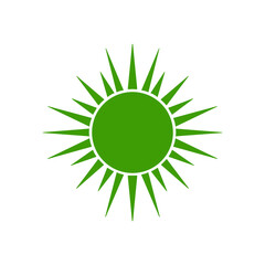 Sun Symbol Silhouette Illustration / 太陽のシルエットシンボルイラスト	