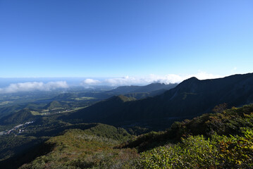 Naklejka premium Climbing Mt. Daisen, Tottori, Japan
