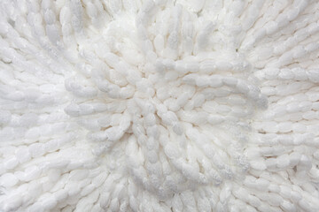 Soft white cotton texture, fluffy textile material background