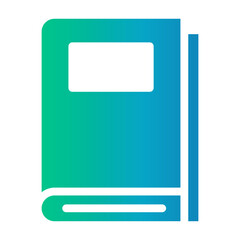 Gradient color icon of book representing education and knowledge