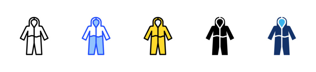Coveralls Icon Collection With Multiple Styles