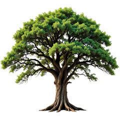 Oak Tree — Isolated on transparent png Background
