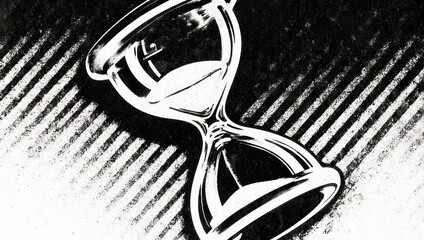 Hourglass Illustration - Times Passage and Temporal Concepts.