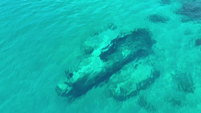 Aerial View of Majuro Atoll Clear Turquoise Waters