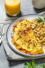 Homemade Ham and Cheese Omelette