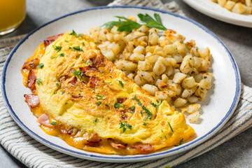 Homemade Ham and Cheese Omelette