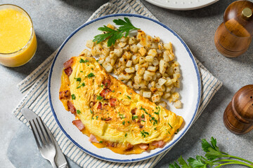 Homemade Ham and Cheese Omelette