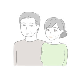 笑顔のシニア夫婦