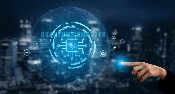 Quantum computer processor and future technology. The architecture of a quantum computer represents a revolution in high-performance computing. Motif - Powered by Adobe