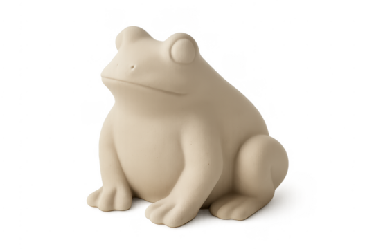 Ceramic frog figurine ready for painting craft activity