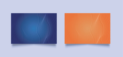 Fototapeta premium Vibrant Orange and dark Blue Abstract Wavy Background.