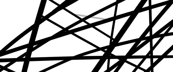 Abstract black lines intersecting on white background forming a geometric grid pattern,  minimalist,  digital