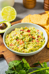 Homemade Organic Green Avocado Guacamole