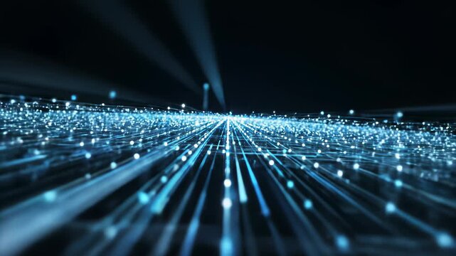 Cyberspace technology 4K UHD digital innovation connectivity sparks inspiration blue white light trail sparks dark background visual metaphor modern society concept perfect for futuristic.