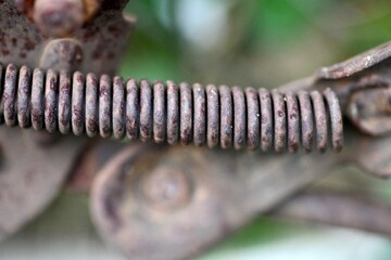 close up of a threaded steel