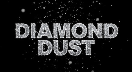 Sparkling diamond dust text effect on a black background creating a luxurious and glamorous feel perfect for elegant designs and high end branding projects