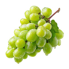 Green Grape Cluster Material with Transparent Background