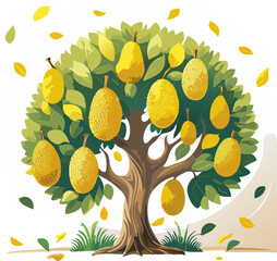 Artistic Vector Clipart for Travel and Culture: Visual Element Representing Southeast Asian Cuisine and Tropical Lifestyles, Suitable for Blogs, Guides, and Cultural Exchange Programs.