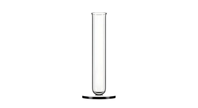 Glass test tube on white background - Powered by Adobe