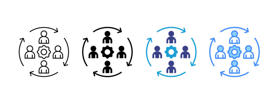 Iteration  icon set multiple style collection