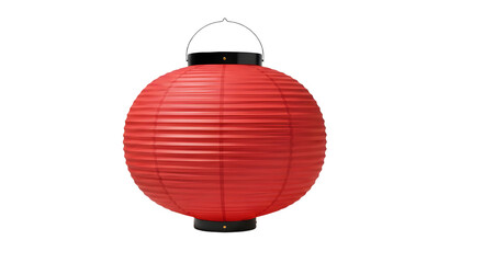 Red paper lantern isolated on white background