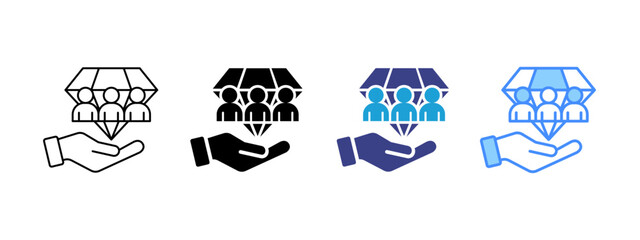 Value Collection icon set multiple style collection