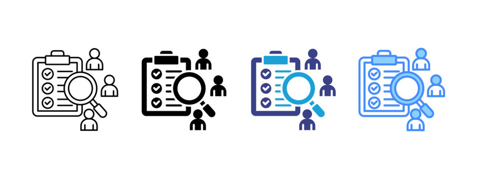 Survey Collection icon set multiple style collection