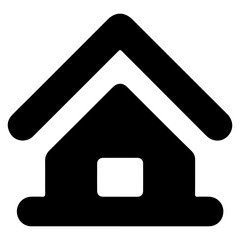 Black house icon representing home and real estate