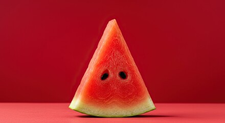 A vibrant, refreshing watermelon slice, bursting with natural sweetness, perfect for a hot summer day or a healthy, hydrating snack ,fresh ,delicious ,fruit