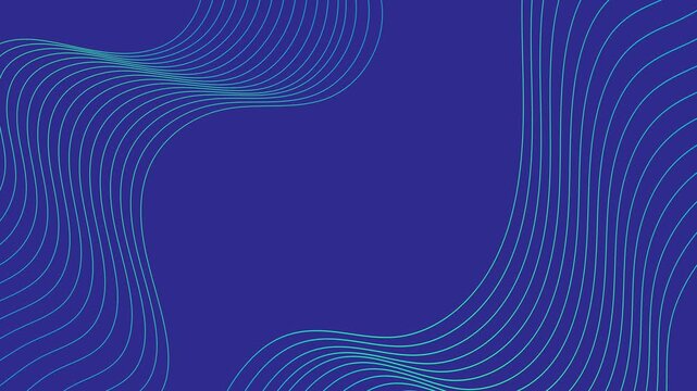 Blue gradient wave lines forming abstract flowing design