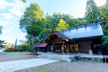 秋の岩手護国神社　岩手県盛岡市　Iwate Gokoku Shrine in autumn. Iwate Pref, Morioka City.