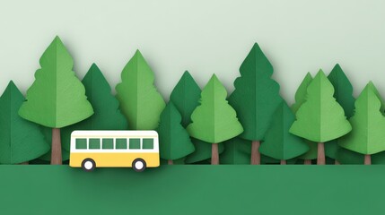 Environmentally themed poster showing green shuttle, Student shuttle