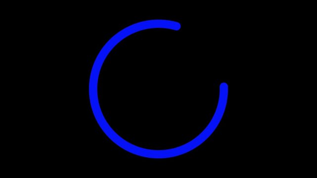 Green color simple check mark circle animation with blackbackground.