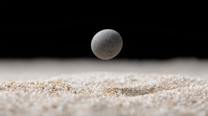 Pebble skipping in ultra slow motion over surface, Gravity on the Moon