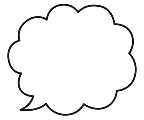 シンプルな吹き出しのベクターイラスト。単品、フレーム、枠、ふきだし