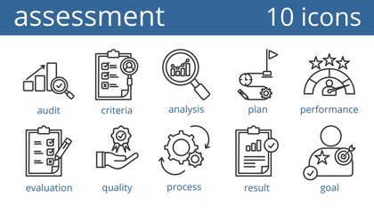assessment icon vector illustration concept