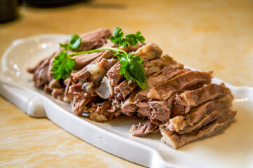 Delicious and flavorful hand-pulled mutton from Northwest China