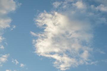 Blue Sky with Cumulus Clouds
