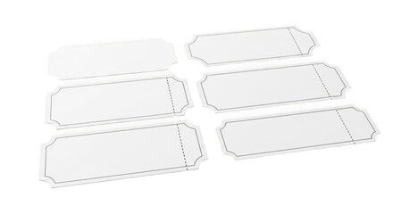 Set of transparent rectangular frames with dashed borders isolated on transparent background