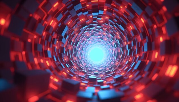 Descending Into the Digital Wormhole of Infinite Cubes - Powered by Adobe