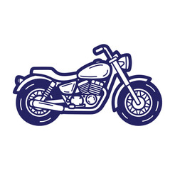 Obraz premium Stylish blue motorcycle illustration on white background perfect for designs and projects