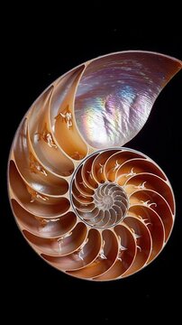 Perfect Cross-Section of a Chambered Nautilus