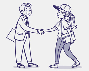 Two people shaking hands