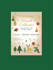 Christmas Brunch Flyer Layout Design