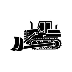Heavy Equipment Icon – Construction Machinery Symbol Vector