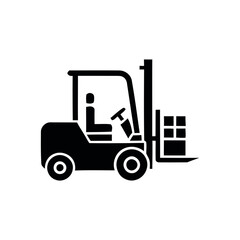 Heavy Equipment Icon – Construction Machinery Symbol Vector