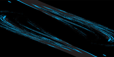 light blue black brush wrap car sticker pattern abstract banner sporty lines light blue black color combination grunge brush pattern, Eps 10.