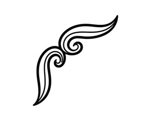 Obraz premium Elegant swirling scroll design with smooth lines perfect for decorative corners or accents